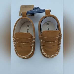 ✨NWT Lucky Brand Baby Size 3 (6-9 months) Tan Shoes/Loafers/Slippers/Moccasins